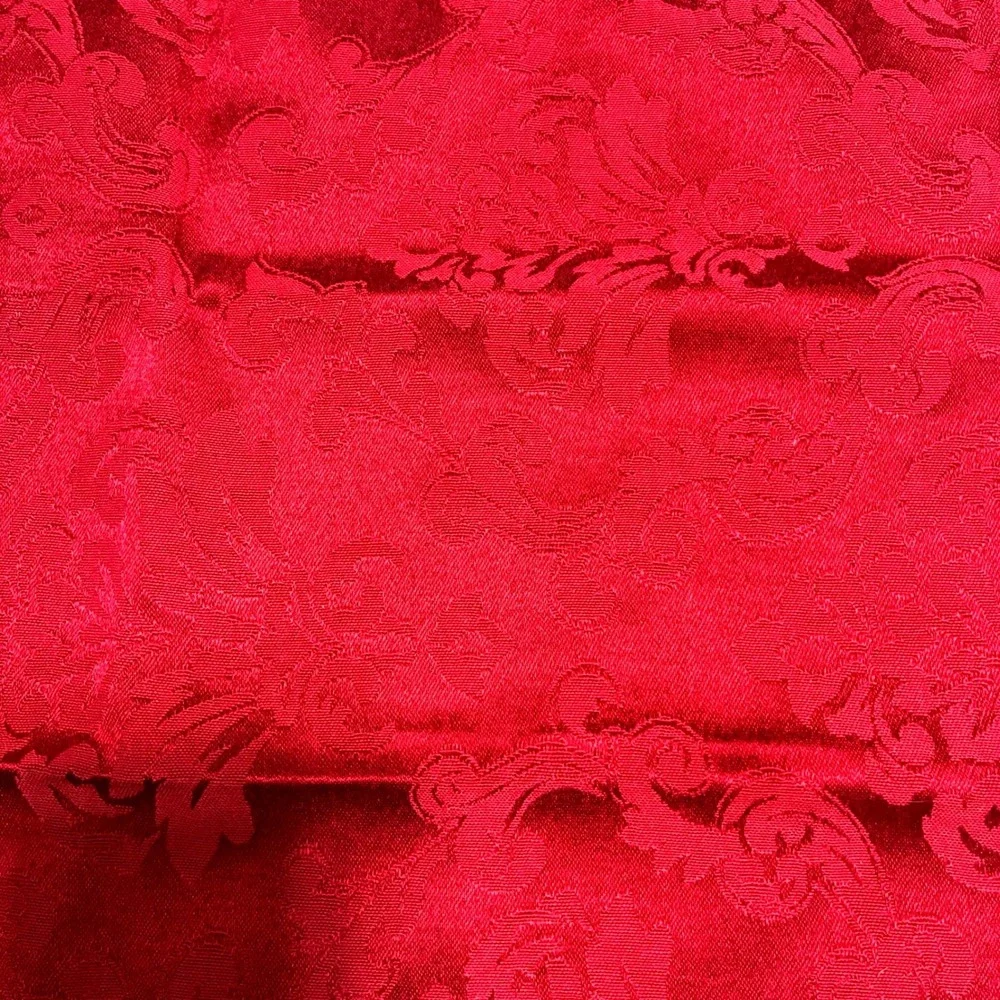 Cloth Napkins 16x16 Red Set of 6 Damask Scroll High End Table Linens